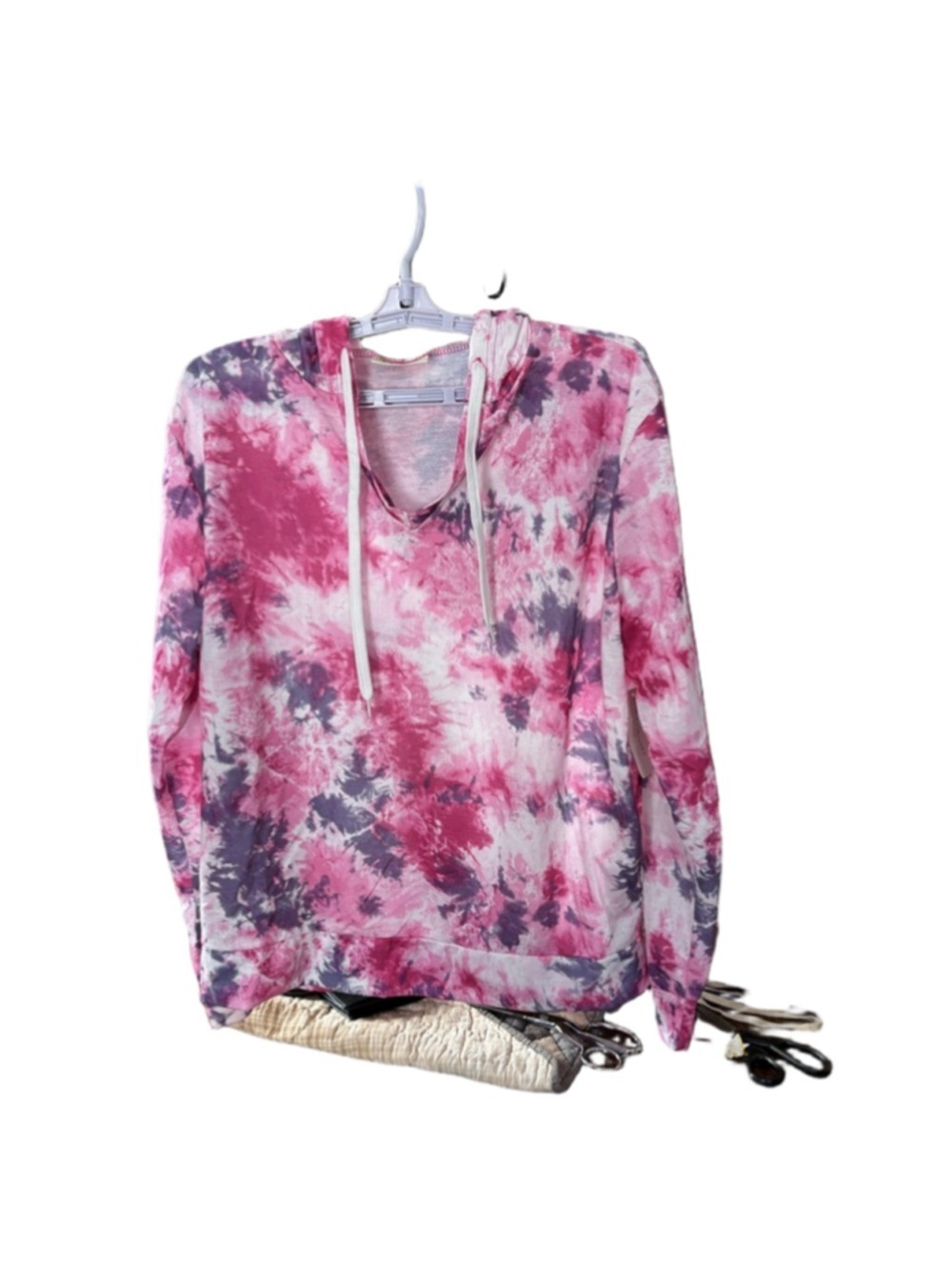 NWT Women's Bobbie Brooks Tie-Dye Hoodie M Pink Purple